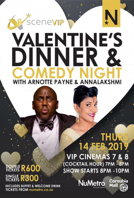 Valentine’s Dinner & Comedy Night poster